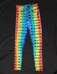 Women's Rainbow Tie-Dyed Leggings, XS