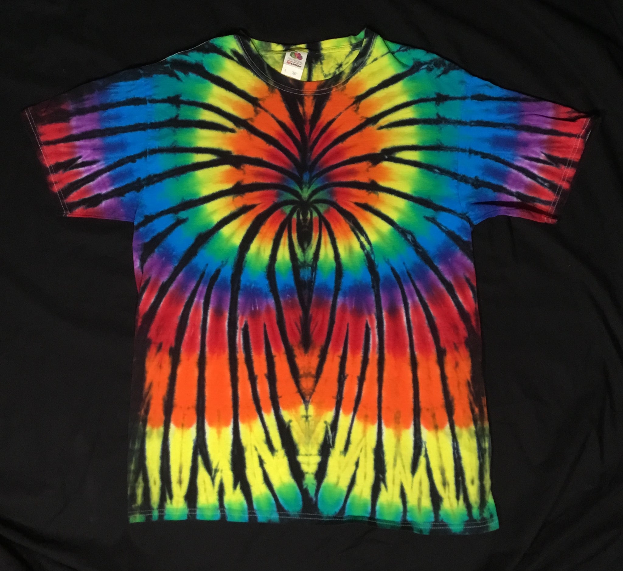 Adult Rainbow Spider Tie-Dyed Tee, L