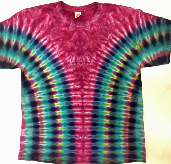 Adult "Pink Lava" Tie-Dyed Tee, L
