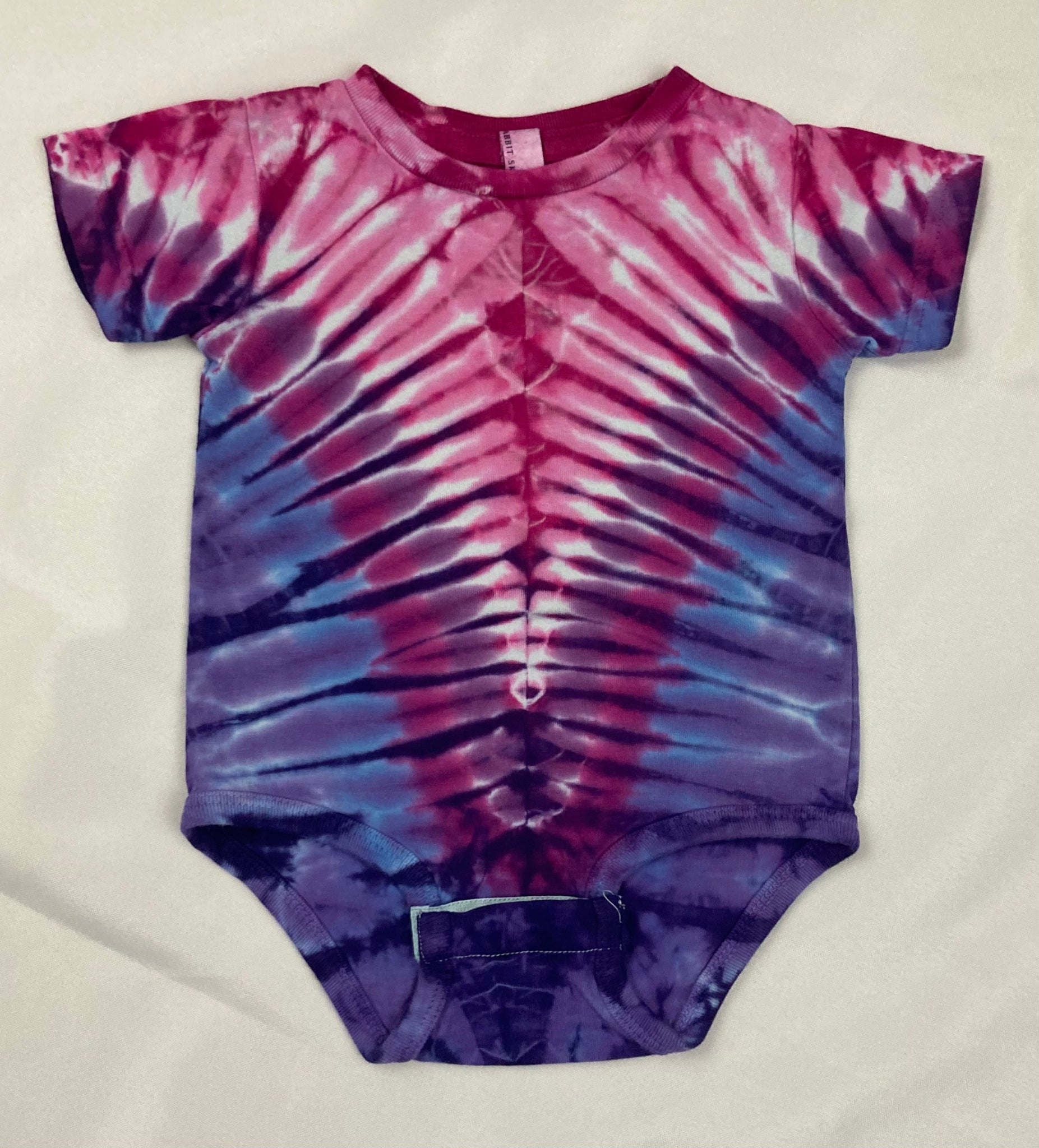 Baby Pink/Purple Tie-Dyed Bodysuit, 12M