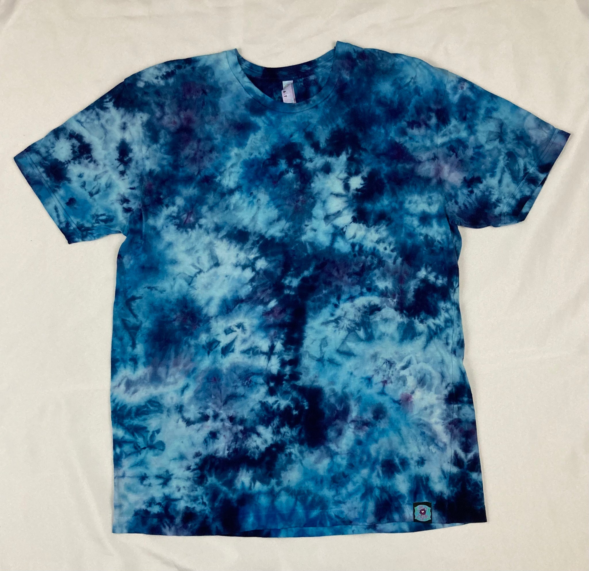 Adult Blue Ice-Dyed Tee, L