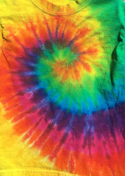 Kids Rainbow Spiral Tie-Dyed Tee, Youth XS