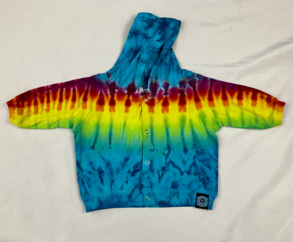 Baby Blue/Rainbow Tie-dyed Jacket, 6M - 12M
