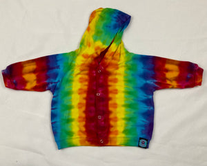 Baby Rainbow Stripe Tie-dyed Jacket, 18M