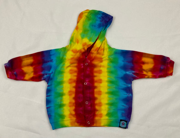Baby Rainbow Stripe Tie-dyed Jacket, 18M