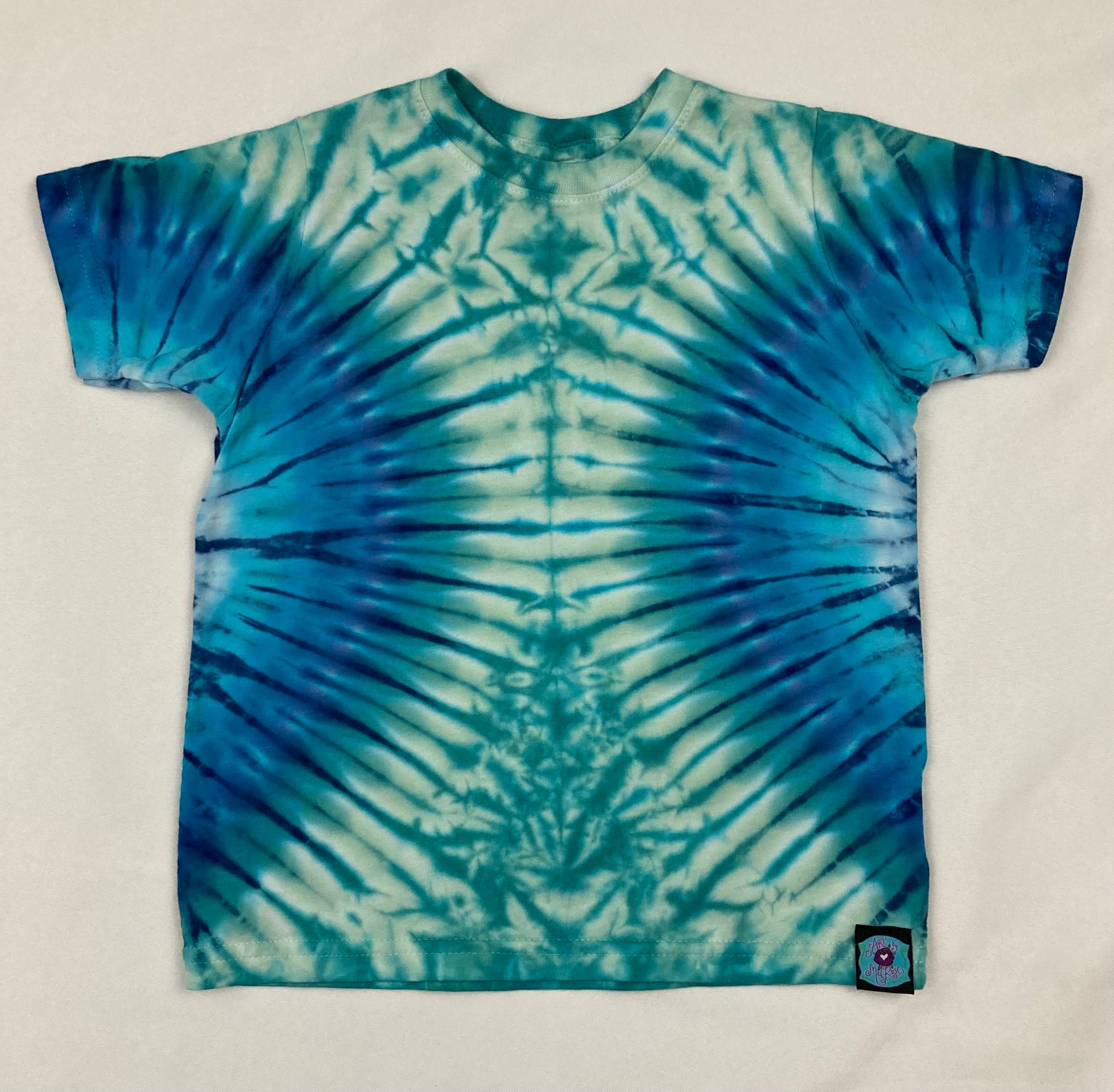 Toddler Seafoam/Blue Tie-Dyed Tee, 5/6