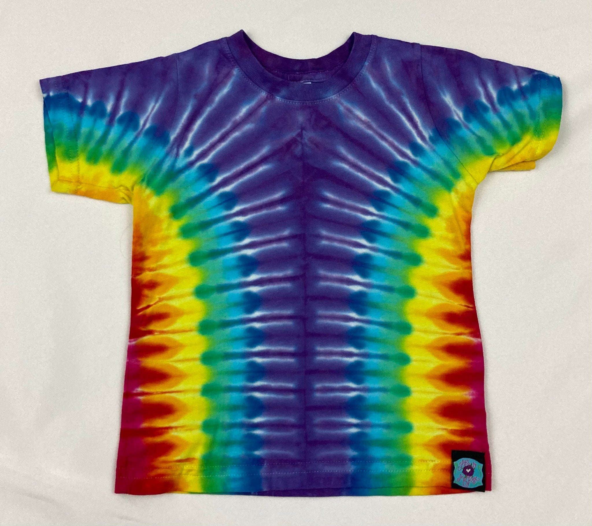 Toddler Purple/Rainbow Tie-Dyed Tee, 2T