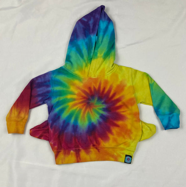 Youth Rainbow Spiral Tie-dyed Hoodie, 2T