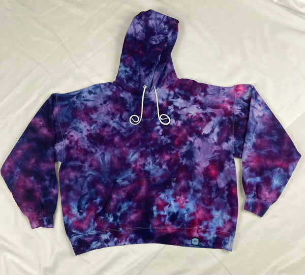 Adult Purple Ice-Dyed Pullover Hoodie, XL