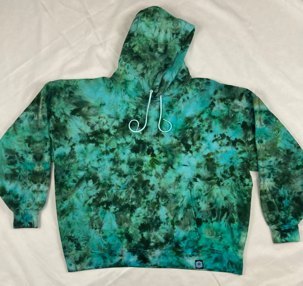 Adult Green Ice-Dyed Pullover Hoodie, 2XL