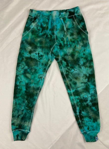 Adult Green Ice-Dyed Jogger Sweatpants, S