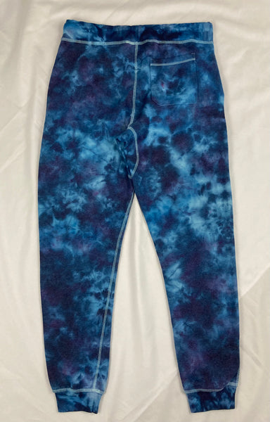 Adult Blue Ice-Dyed Jogger Sweatpants, XL