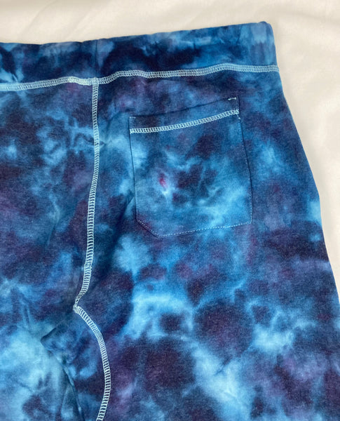 Adult Blue Ice-Dyed Jogger Sweatpants, XL