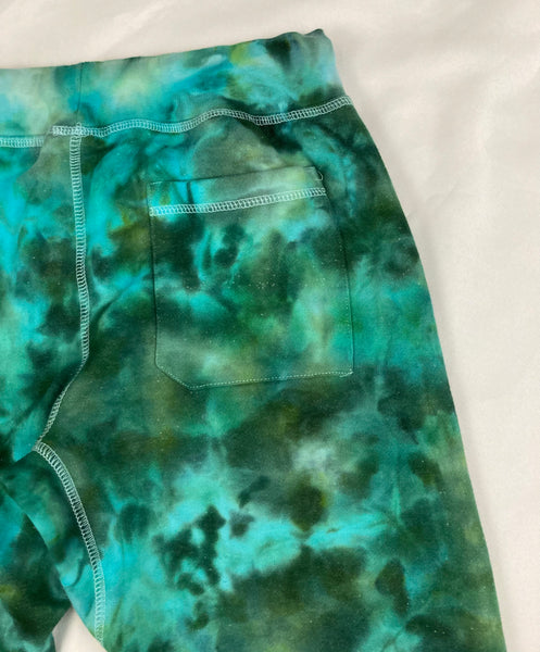 Adult Green Ice-Dyed Jogger Sweatpants, S
