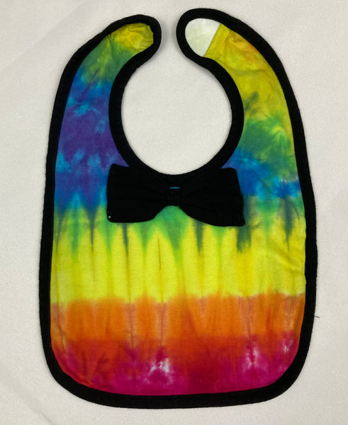 Baby Tie-Dyed Bow Tie Bib - Multiple Colors