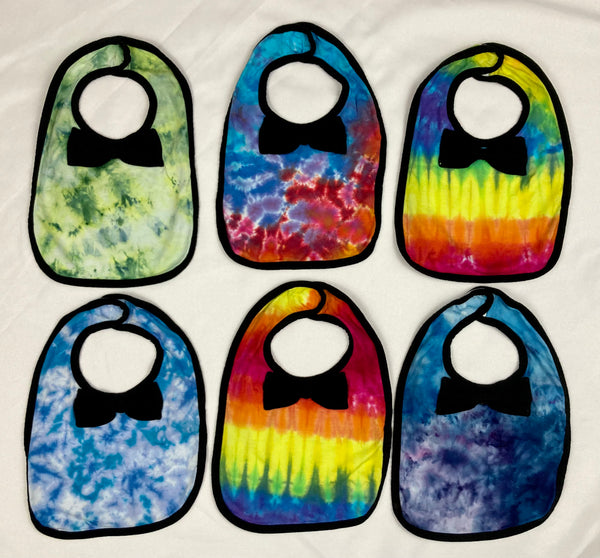 Baby Tie-Dyed Bow Tie Bib - Multiple Colors