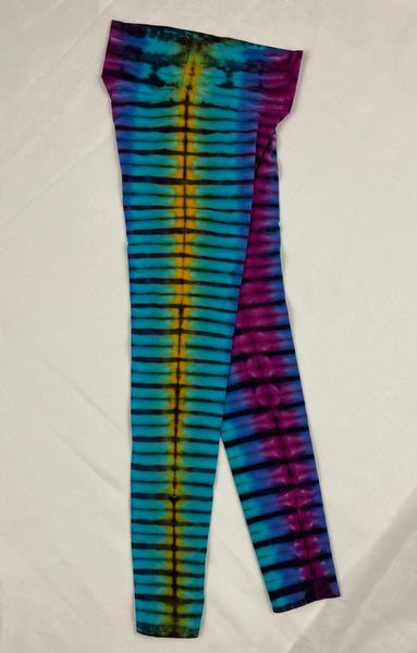 Ladies Multi Colored Tie-Dyed Leggings, S