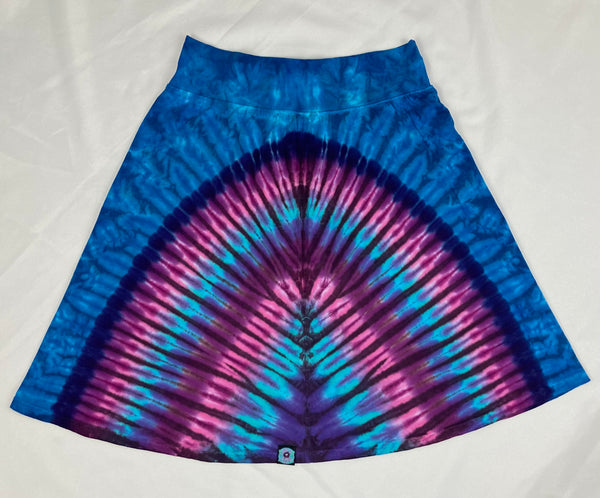 Women's Blue/Pink Tie-Dyed Skirt, L