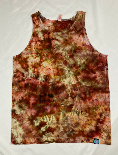 Adult Gold/Brown Ice-dyed Tank, L - 2X