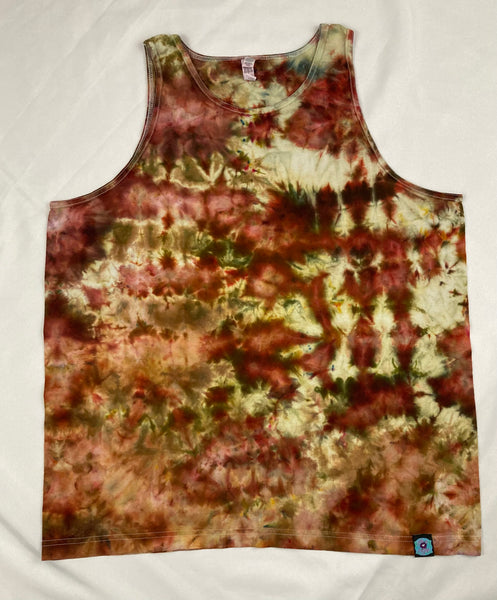 Adult Gold/Brown Ice-dyed Tank, L - 2X