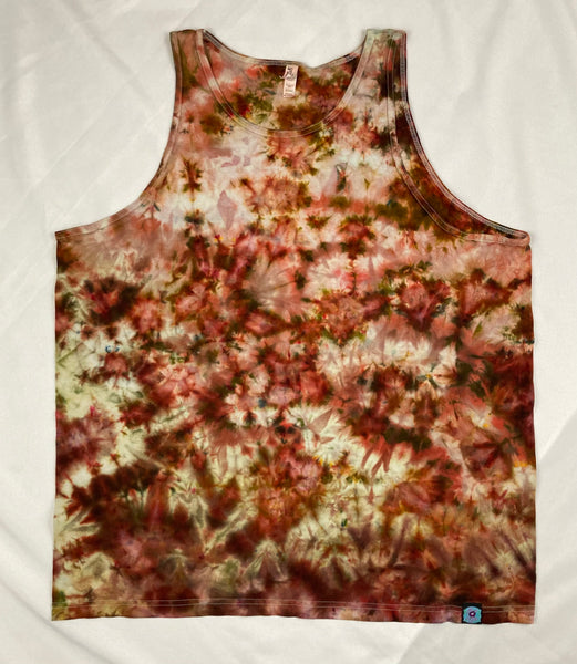 Adult Gold/Brown Ice-dyed Tank, L - 2X
