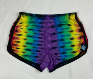 Women’s Rainbow/Purple Tie-dyed Running Shorts, M