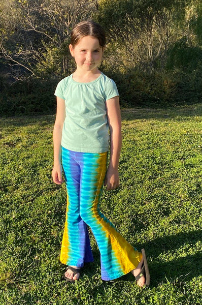 Kids Jewel Tones Tie-dyed Bells, Handmade in USA, Size 2T