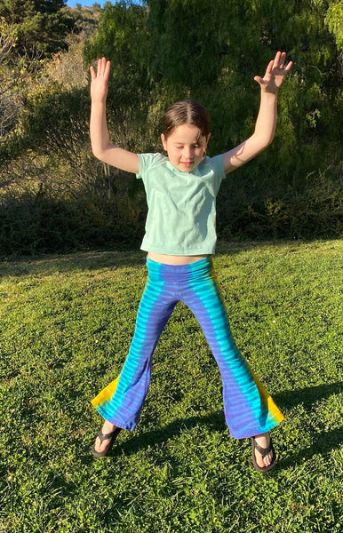 Kids Rainbow Crush Tie-dyed Bells, Handmade in USA, Size 4T