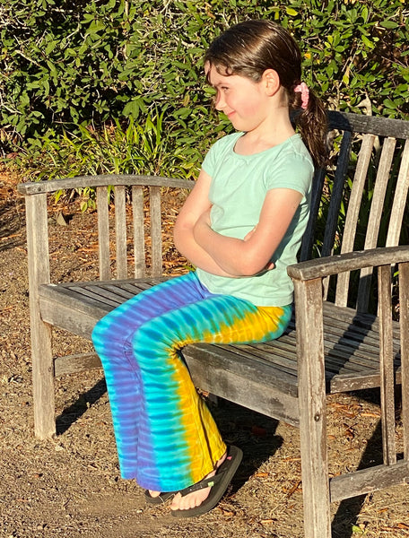Kids Jewel Tones Tie-dyed Bells, Handmade in USA, Size 2T