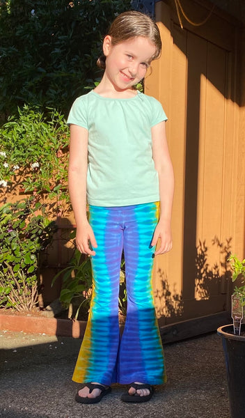 Kids Rainbow Crush Tie-dyed Bells, Handmade in USA, Size 6
