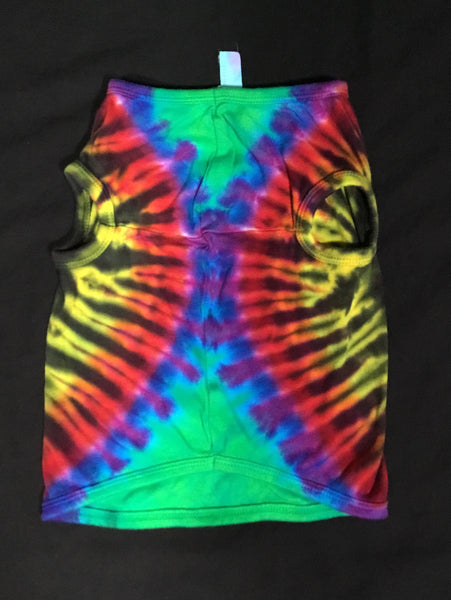 Doggie Rainbow Hourglass Tie-Dyed Tank, XL