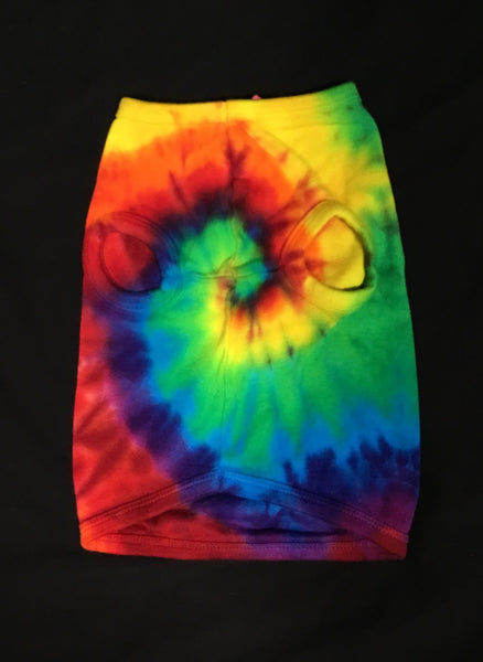 Doggie Rainbow Spiral Tie-Dyed Tank, L