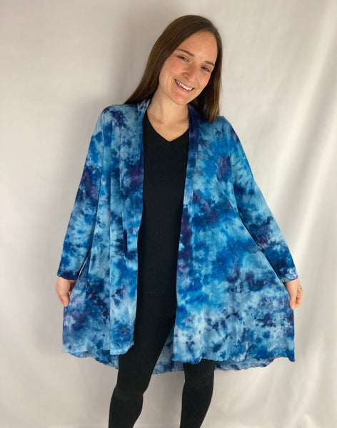 Women’s Blue Ocean Ice-dyed Half Moon Jacket, L