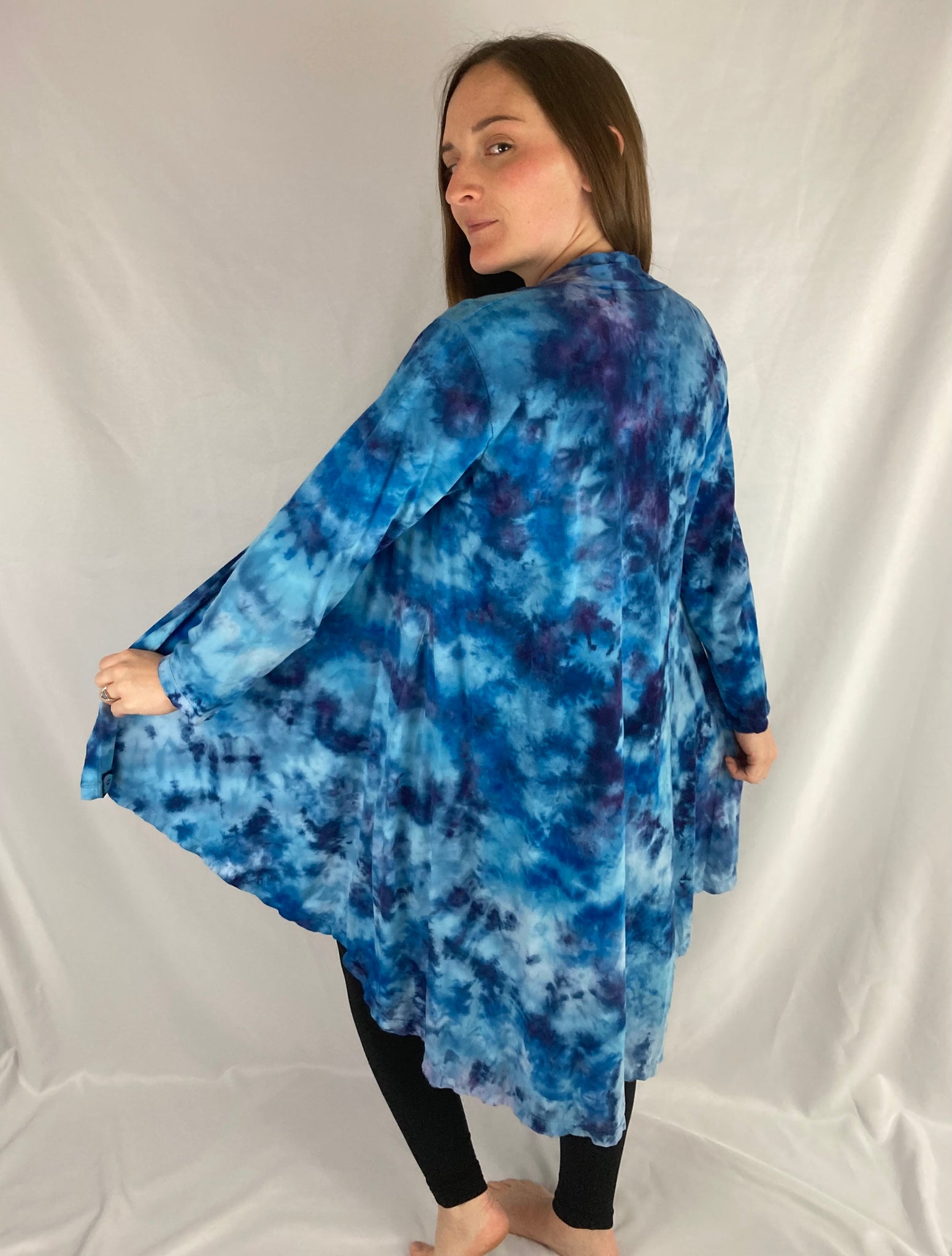 Women’s Blue Ocean Ice-dyed Half Moon Jacket, L