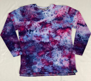 Adult Amethyst Ice-Dyed Long-sleeve Tee, XL