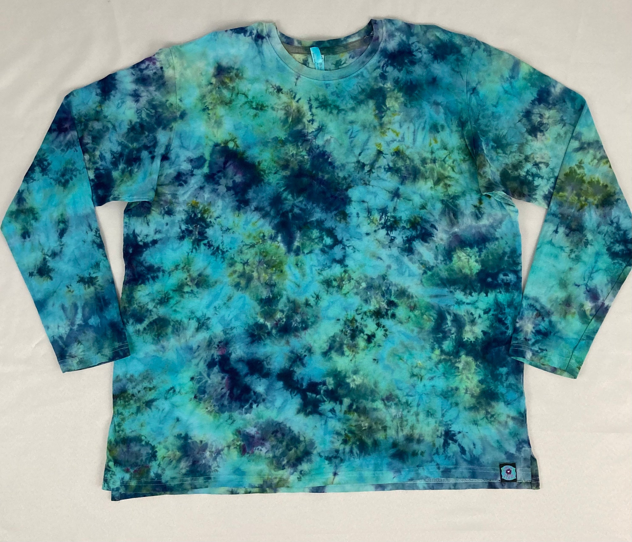 Adult Ocean Jasper Ice-Dyed Long-sleeve Tee, 3XL