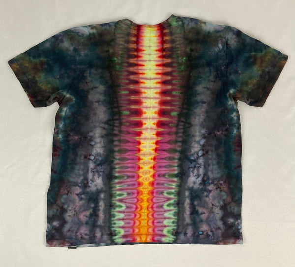 Adult Rasta Inspired Mandala Ice-Dyed Tee, XL