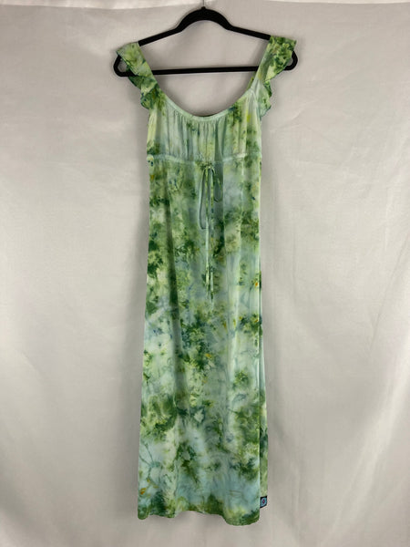 Ladies Green Crush Ice-Dyed Fairy Tank Dress, S