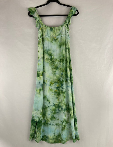 Ladies Green Crush Ice-Dyed Fairy Tank Dress, S