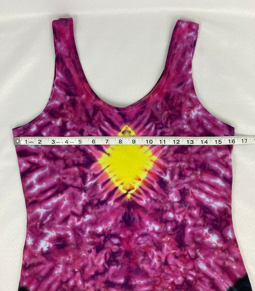 Women’s Pink Rainbow Tie-Dyed Bodycon Maxi Dress, M/L
