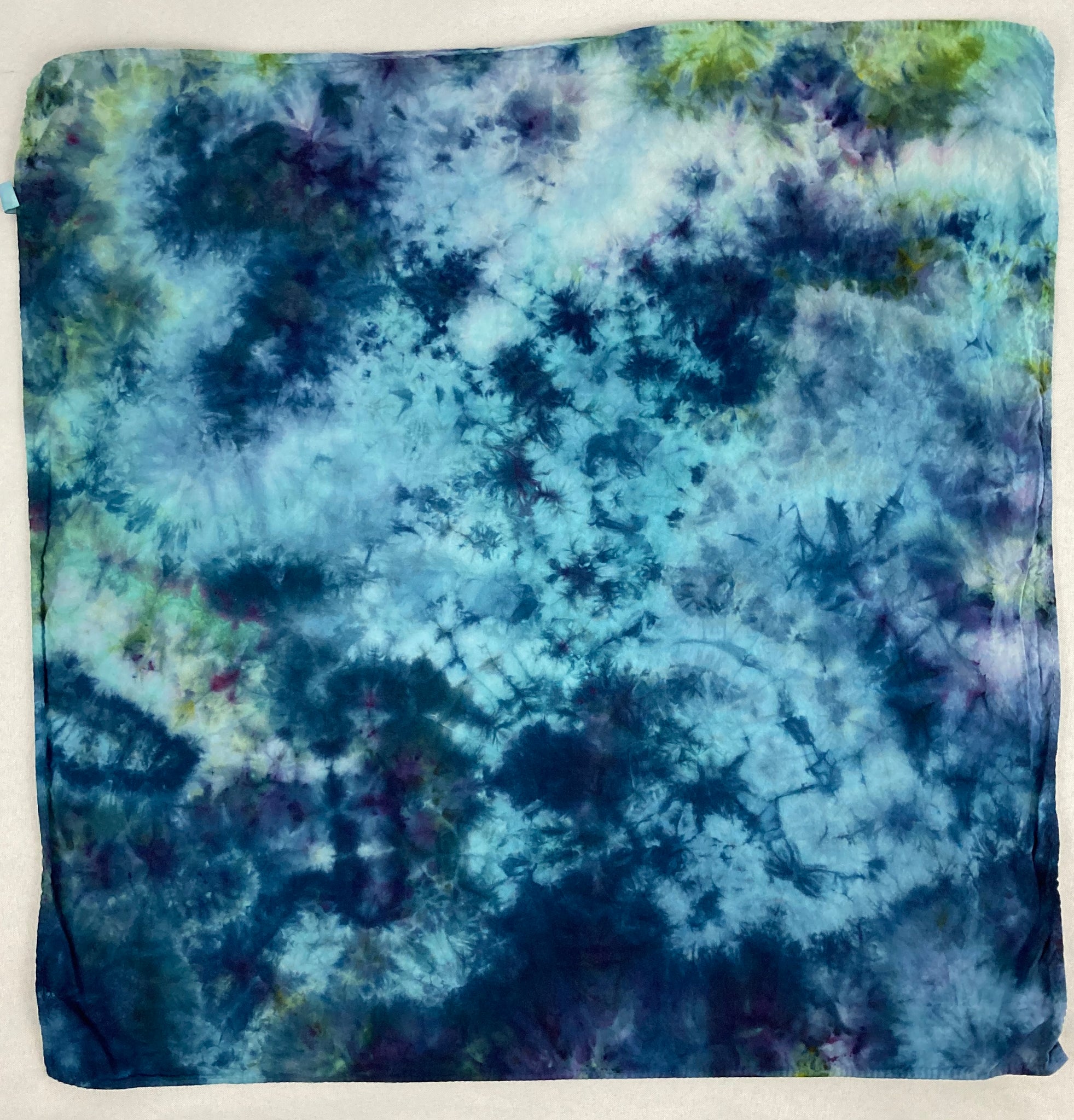 Blue/Green Scrunch Ice-Dyed Bandana