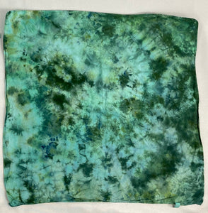 Earth Green Scrunch Ice-Dyed Bandana
