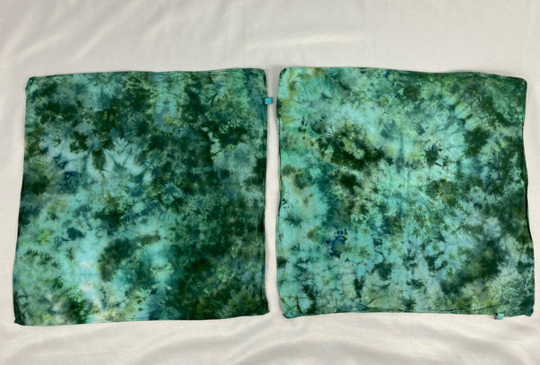 Earth Green Scrunch Ice-Dyed Bandana