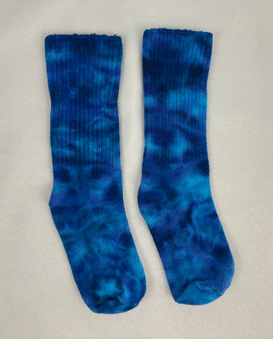 Kids Blue Crush Tie-Dyed Bamboo Socks, multiple sizes