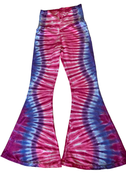 Kids Pink/Purple Tie-dyed Bells, Handmade in USA, Size 8