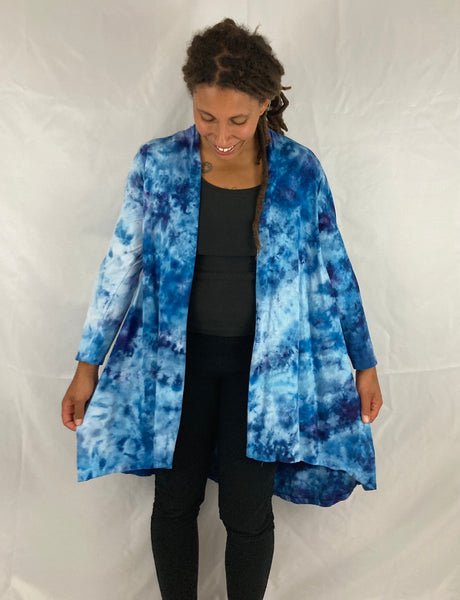 Women’s Blue Ice-dyed Half Moon Jacket, M