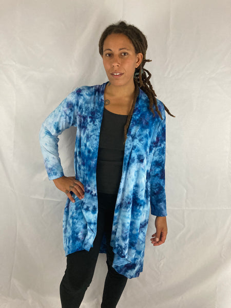 Women’s Blue Ice-dyed Half Moon Jacket, M