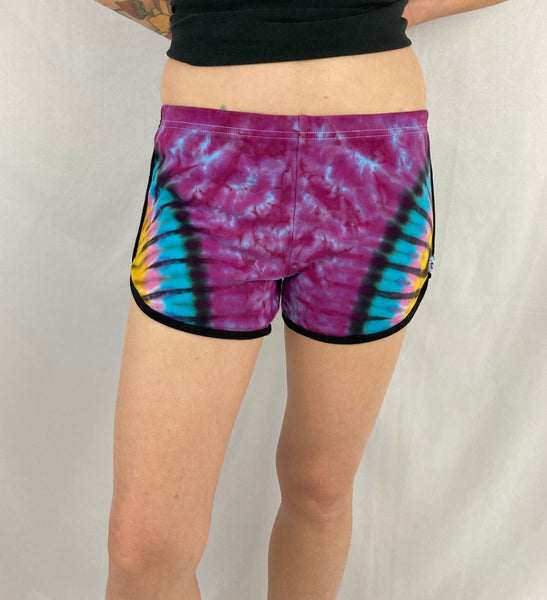 Women’s Amethyst Sunset Tie-dyed Running Shorts, S
