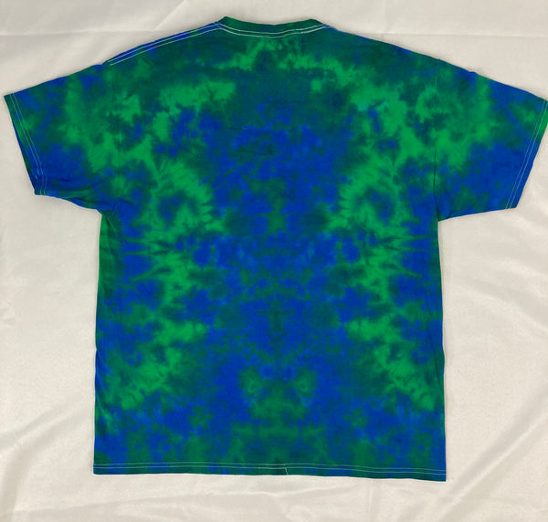 Adult Sunflower/Green Tie-Dyed Tee, XL