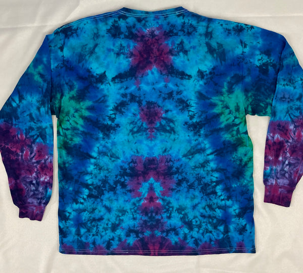 Adult Green Mandala Tie-Dyed Longsleeve Tee, XL